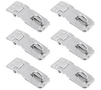 Funabridge 6 Pcs 3-Inch Stainless Steel Heavy-Duty Hasp Lock With 180-Degree Swing, Security Latch For Door, Shed, And Cabinet