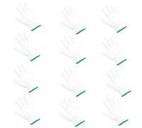 Funabridge Cotton Work Gloves, 12 Pairs, For Labor, Gardening, White