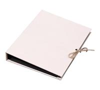 Funabridge DIY Scrapbook, Linen Photo Album, Beige Cloth Cover, Rustic Hemp Rope, Refillable with 30 Black Loose-Leaf Pages, 8.3 X 10.4 in, Memory Book for Anniversary, Valentine's Day