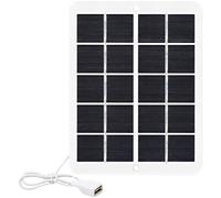 Funabridge Mini USB Solar-powered Charger, 3W 5V Portable Solar Panel, 6.3 x 4.7 in Monocrystalline Silicon Panel, DIY Solar Charger Generator for Cellphone, Power Bank