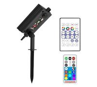 Funabridge Solar String Light Controller, Usb Charge, 32-Key Remote Control, Rgb, Polycrystalline Panel, Outdoor Lighting, Ground Stake