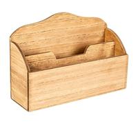 Funabridge Wooden Desk Organizer, Japanese Style Imported Mango Wood Multi-Layer Document Sorter Tray, Office File Holder, Space-Saving Card Storage Caddy, 9.69 x 3.2 x 5.31 in for Home, Study, Work