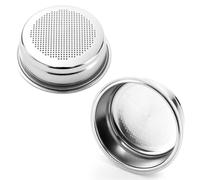 Funalix 51 mm Strainer Coffee Strainer, Stainless Steel Espresso Portafilter Basket - Single Layer Bottomless Sieve for 1 Cup (8-10 g), Reusable Coffee Filter (Silver)