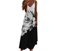 FunAloe Bridesmaid Gift Ladies Summer Dress Spaghetti Strap Elegant Shirt Dress for Wedding Guests Red White and Blue Dress Kaftans Maxi Dresses Sexy Dresses Going Out