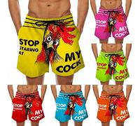 FunAloe Mens Shorts Summer Quick-Dry Swim Trunks Prank for Men Party Turkey Swim Shorts Prank Funny Gift with Pockets