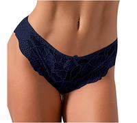FunAloe Thin Knickers for Women,Low Rise Knickers,Briefs Sexy,Lace Briefs,Pants,Sexy Cut Brief,Full Briefs,Panties,Knickers Size 12 Navy Size 10