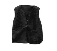 FunAloe Women Fleece Gilet Winter Fall Y2K Jacket Fuzzy Coat Short Jacket Sleeveless Button Plain Lightweight Outerwear Waistcoat Classic-Fit Polar Soft Elegant Vest With Pockets