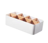 Funananhdd Desk Organiser,Remote Control Holder,White Desk Tidy Stationary Organiser with 8 Compartments,Multifunctional Desk accessories & storage products for Office School Home
