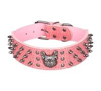 FUNAT Anti Bite Rivet Dog Collar, Mighty Pointed Nail Medium Sized Pet Collar, Bulldog Law Dog Collar, Dog Collar With Studs Suitable for Medium to Large Dogs