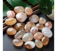 FUNAT Colorful Agate Stones 500g, Polished Tumbled Pebbles Crystals Hydroponics Rocks for Plants, Fish Tank, DIY Handmade, Home Decor, Vase Filler, Landscaping
