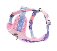 FUNAT Dog Traction Chest Harness, Small Dog Dopamine Contrasting Chest Harness, Pet Outdoor Breathable Mesh Traction Rope Chest Strap
