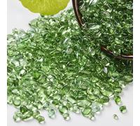 FUNAT Green Glazed Original Stone Fish Tank Decorative Flower Pot Paving Stone, Aquarium Glass Stone Pebbles for Healing, Plants, Succulents, Aquariums, Decoration
