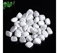 FUNAT Large Particle White Turquoise Rolling Stone Aromatherapy Expanding Stone 200g, Decorative White Stones for Plants Vase Aquarium Fish Tank and Garden Landscaping Rocks