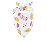 FUNAT Pet Dog Triangle Scarf Summer Fruit Fresh Dog Saliva Towel Pet Scarf, Spring Summer Hawaii Fruit Pattern Dog Bandana Dog Scarf Bibs Kerchief