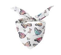 FUNAT Pet Saliva Towel Dog Cat Triangular Scarf, Butterfly and Bee Decorative Scarf, Polyester Cat Bib Bandanas