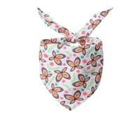 FUNAT Pet Saliva Towel Dog Cat Triangular Scarf, Butterfly and Bee Decorative Scarf, Polyester Cat Bib Bandanas