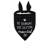 FUNAT Wedding Pet Triangle Scarf, Pet Scarf Dog Triangle Scarf, Triangle Pet Dog Bandana Scarf Married Pet Triangle Scarf