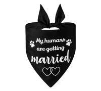 FUNAT Wedding Pet Triangle Scarf, Pet Scarf Dog Triangle Scarf, Triangle Pet Dog Bandana Scarf Married Pet Triangle Scarf