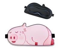 FUNAUPGO Cute Piggy Sleep Mask Eye Mask Funny Animal 3D Contoured Sleeping Mask Soft Breathable Blindfold Travel Eye Cover Eyeshade for Kids Adults Girls Boys Women Men (Piggy, Pink)