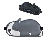 FUNAUPGO Cute Puppy Sleep Mask Eye Mask Funny Animal 3D Contoured Sleeping Mask Soft Breathable Blindfold Travel Eye Cover Eyeshade for Kids Adults Girls Boys Women Men (Dog, Grey)