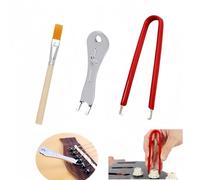 Funayama Electric Guitar Knob Cap Puller, Guitar String Nail Peg Pulling Puller, Guitar Bridge Needle Extractor With Cleaning Brush