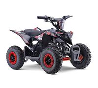 FunBikes Excite 1000W Red Kids Electric Mini Quad Bike - 36V Hi-Torque Motor, 3 Speed Modes (Up to 13mph), Removable Battery, LED Headlights, Disc Brakes