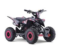 FunBikes Excite 50cc Premium Pink Kids Mini Petrol Quad Bike - 2-Stroke Engine, Easy Pull Start, Twin-Muffler Exhaust, 6" Off-Road Tyres, Disc Brakes