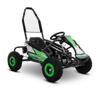 FunBikes Funkart Pro 98cc Green Kids Petrol Go Kart - 2-Speed, Full Suspension, Adjustable Seat