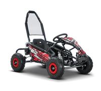 FunBikes Funkart Pro 98cc Red Kids Petrol Go Kart - 2-Speed, Full Suspension, Adjustable Seat