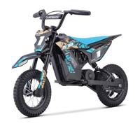 FunBikes MX350 350w 36v 4ah 12/12 51cm Lithium Blue Electric Kids Dirt Bike - 3-Speed, 51cm Seat Height, CE/UKCA Approved, Boxed & Partially Assembled
