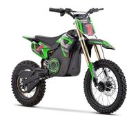 Funbikes MXR 1800w 48v Lithium Green Kids Electric Dirt Bike - 2025 Model - Brushless Motor - 14/12 Wheels - 68cm Seat Height