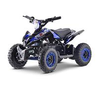 FunBikes Toxic 1000W Kids Electric Mini Quad Bike - 36 V Hi-Torque Motor, 3 Speed Modes (Up to 20 km/h), Disc Brakes, Headlights & Battery Gauge | Boxed, Partial Assembly Required (Blue)