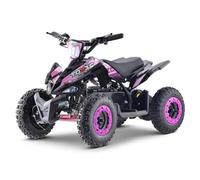 FunBikes Toxic 1000W Kids Electric Mini Quad Bike - 36 V Hi-Torque Motor, 3 Speed Modes (Up to 20 km/h), Disc Brakes, Headlights & Battery Gauge | Boxed, Partial Assembly Required (Pink)