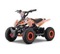 FunBikes Toxic 1000W Kids Electric Mini Quad Bike - 36 V Hi-Torque Motor, 3 Speed Modes (Up to 20 km/h), Disc Brakes, Headlights & Battery Gauge | Boxed, Partial Assembly Required (Orange)
