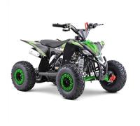 FunBikes X-Max Roughrider 110cc Green Petrol Quad Bike for Kids - Junior ATV, 4-Stroke Engine, Electric Start, Automatic Transmission, Safety Lanyard & Restrictor, Off-Road Quad