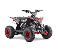 FunBikes X-Max Roughrider 110cc Red Petrol Quad Bike for Kids - Junior ATV, 4-Stroke Engine, Electric Start, Automatic Transmission, Safety Lanyard & Restrictor, Off-Road Quad