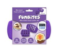 FUNBITES Food Cutter, Sandwich Cutter for Kids, Cuts Food into Bite-Size Shapes, Purple Squares