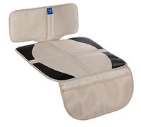 Funbliss car seat protector for child car seat Beige Thick Padding Carseat Kick Mat with Organizer Pockets,Waterproof 600D Fabric,Vehicle Dog Cover Pad for SUV Sedan Leather Seats