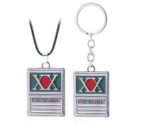 FunBoat HUNTER x HUNTER Themed Hunter License Keychain - HxH Killua GON Anime Cosplay Chain - Gifts for Kids Girls Teens Women Men, Gon Freecss License Set - 1, One size