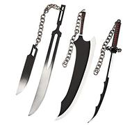 FunBoat Ichigo Bankai Sword Keychain - The True Tensa Zangetsu and Dual Zangetsu Blades Anime Gift for Kids Teens Women Men, 3pc Zangetsus Set, One Size