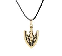 FunBoat JJBA JoJo Stand Arrow Necklaces - Jotaro Kars Red Stone of Aja Necklaces - Christmas Cosplay Gifts for Kids Girls Teens Women Men, One Size, Metal, No Gemstone