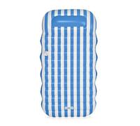 FUNBOY Blue & White Cabana Striped Pool Lounger Water Hammock with Built-in Pillow, 70" Pool Float for Adults - Swimming Pool Accessory & Tanning Lounger for Pool Parties & Summer