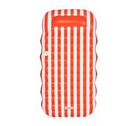 FUNBOY Cabana Orange and White Stripe Mesh Water Hammock with Built-In Pillow 70" Adult Swimming Pool Accessories for Summer Party