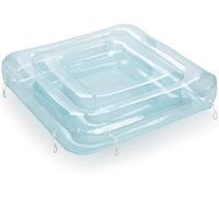 FUNBOY Clear Blue Chaise Connection Inflatable Drink Cooler, Connects Four FUNBOY Chaise Lounger Pool Floats, Floating Drink Holder, Perfect for a Summer Pool Party