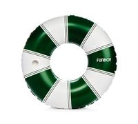 FUNBOY Giant Vintage Green Stripe Inflatable Pool Float with Cup Holder 48" Pool Float for Adults Inner Tube Pool Toys Swim Rings Swimming Pool Accessories & Pool Lounger Float for Pool Party & Summer