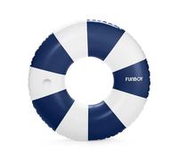 FUNBOY Giant Vintage Navy Blue Stripe 48'' Tube Float with Integrated Cup Holder, Perfect for a Summer Pool Party, Large