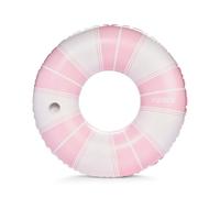 FUNBOY Giant Vintage Pink Stripe Inflatable Pool Float with Cup Holder 48" Pool Float for Adults Inner Tube Pool Toys Swim Rings Swimming Pool Accessories & Pool Lounger Float for Pool Party & Summer