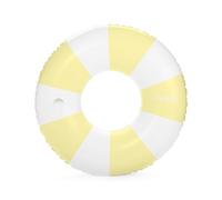 FUNBOY Giant Vintage Soft Yellow Stripe 48'' Tube Float with Integrated Cup Holder, Perfect for a Summer Pool Party, Large