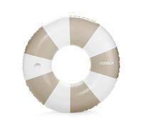 FUNBOY Giant Vintage Tan Stripe Inflatable Tube Pool Float with Cup Holder 48" | Large Pool Float for Adults | Inner Tube Swimming Pool Toys Swim Rings | Pool Lounger Float for Pool Party & Summer