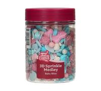 FunCakes 3D Sprinkle Medley Baby Bliss: Cake Sprinkles, Great Taste, optimal for Cake Decorating, Sprinkle Mix - 70g